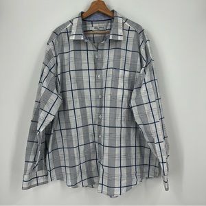 Tommy Bahama White and Blue Casual Button Down Shirt